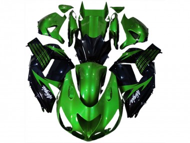 Gloss Green and Black 06-11 ZX14R Fairings