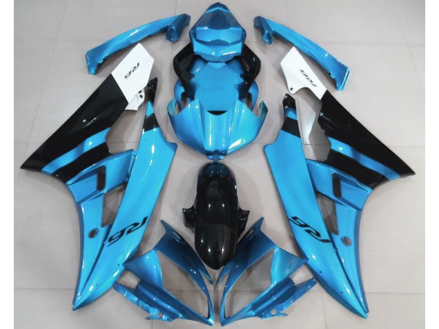 Gloss Light Blue and Black 06-07 R6 Fairings