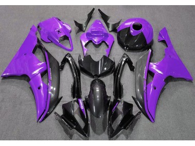 Gloss Purple and Carbon 08-16 R6 Fairings