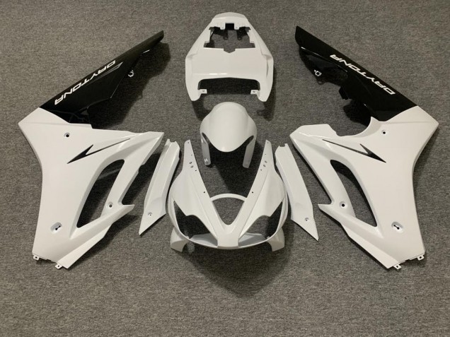 Gloss White and Black 06-08 Daytona 675 Fairings